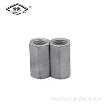 Hexagon long carton steel /brass joint connector nut